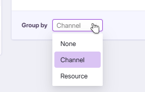 Grouping Options Available in Reports